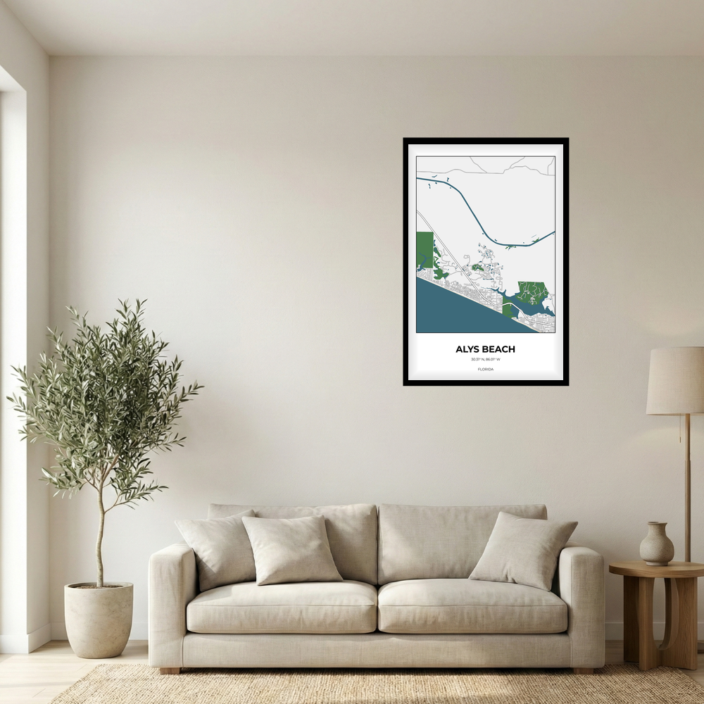 Alys Beach, Florida Detailed rectangle mockup