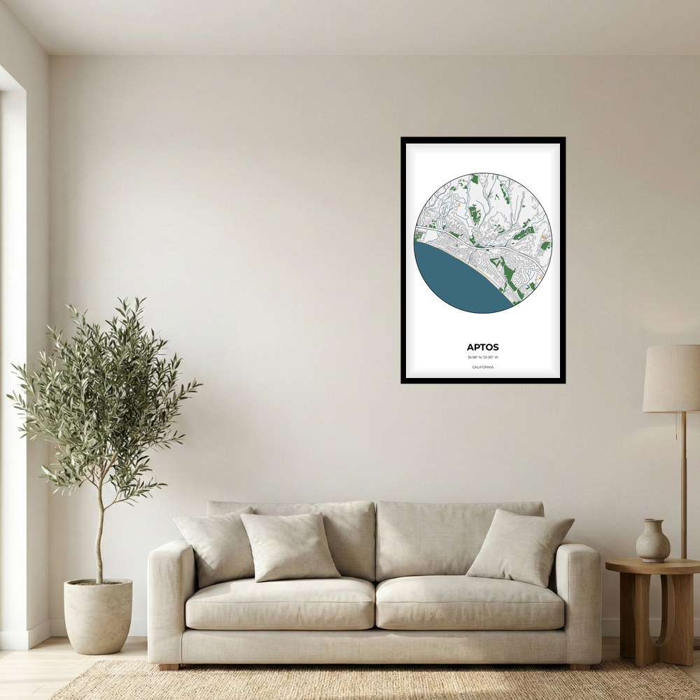 Aptos, California Detailed circle mockup