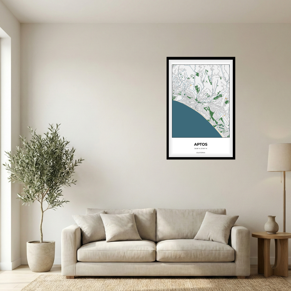 Aptos, California Detailed rectangle mockup