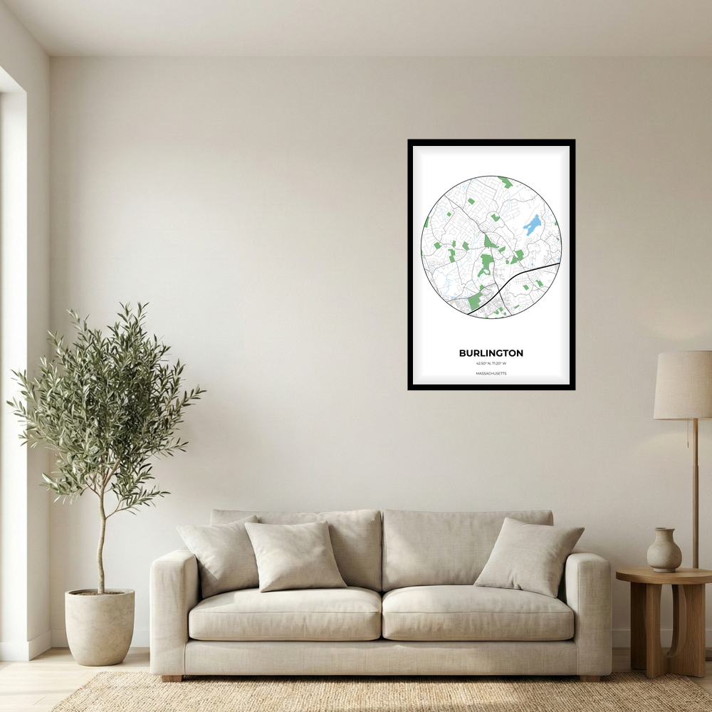 Burlington, Massachusetts Simple circle mockup