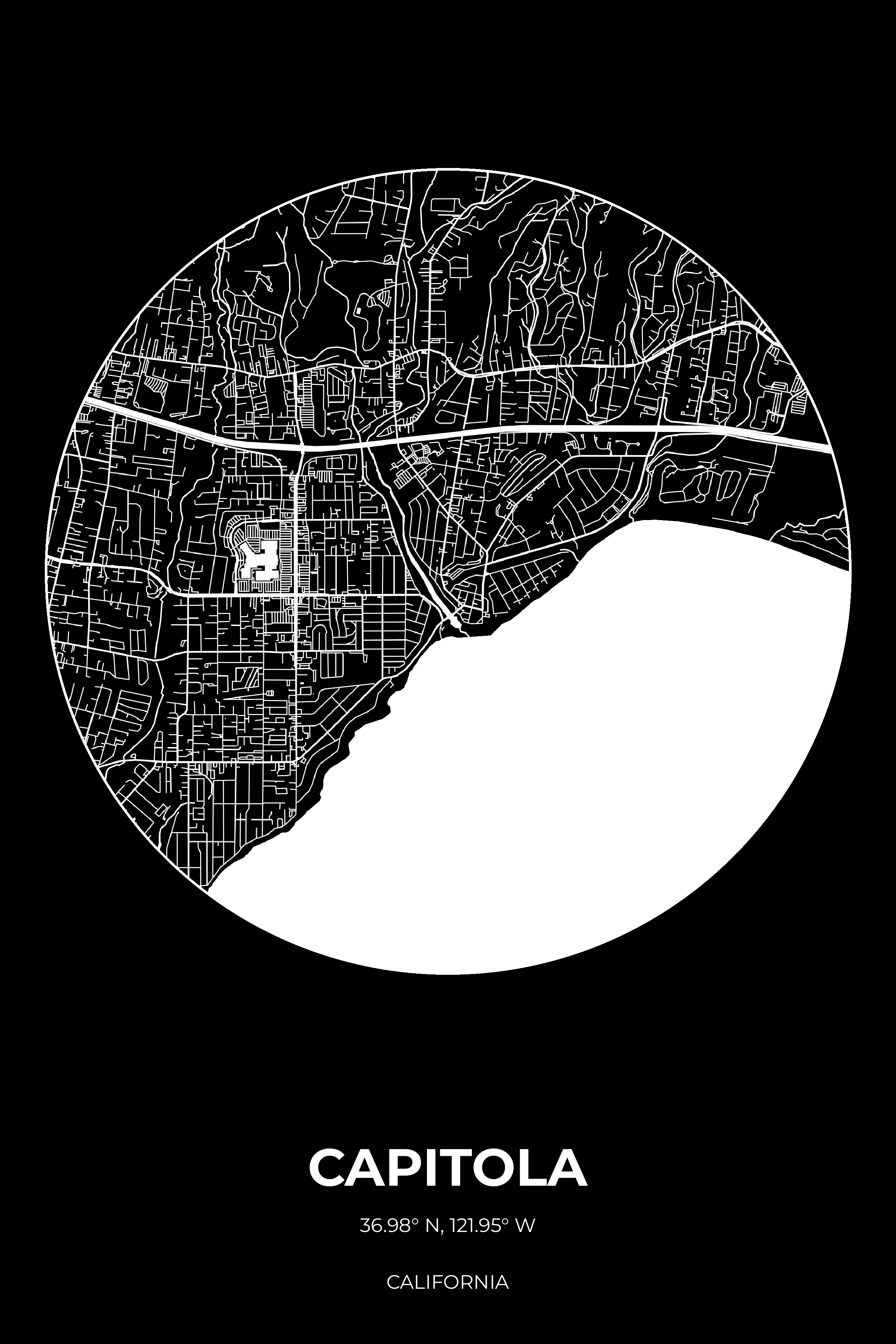 Capitola, California Inverse circle map