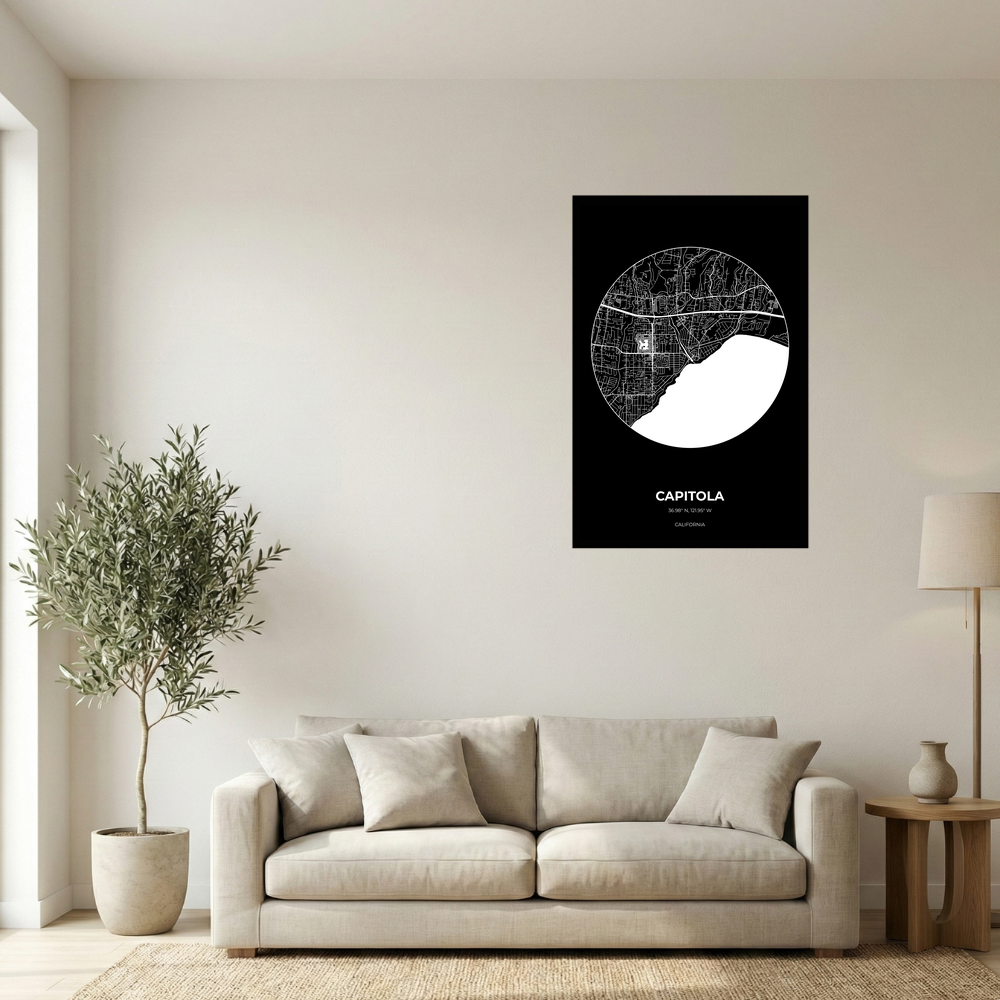 Capitola, California Inverse circle mockup