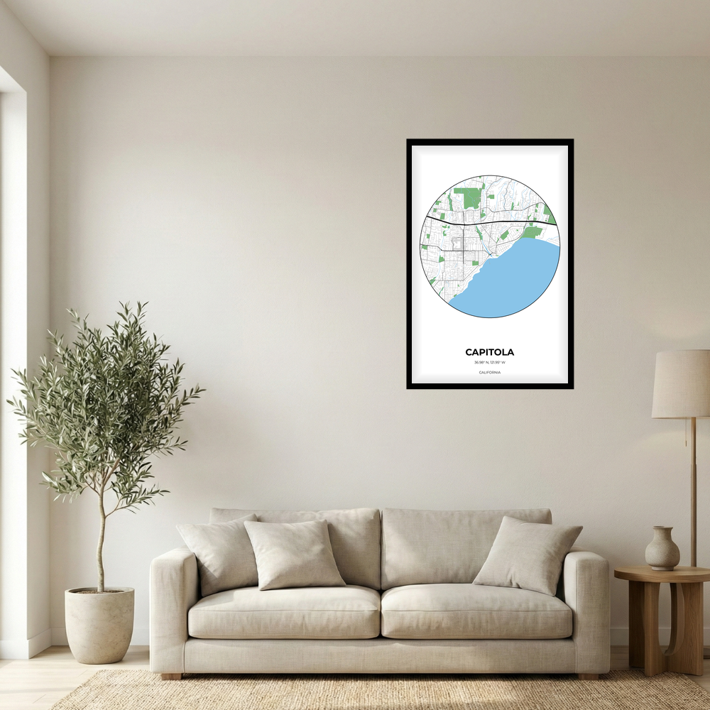Capitola, California Simple circle mockup