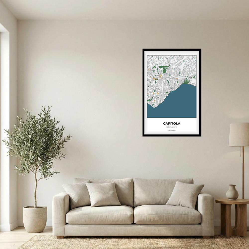 Capitola, California Detailed rectangle mockup