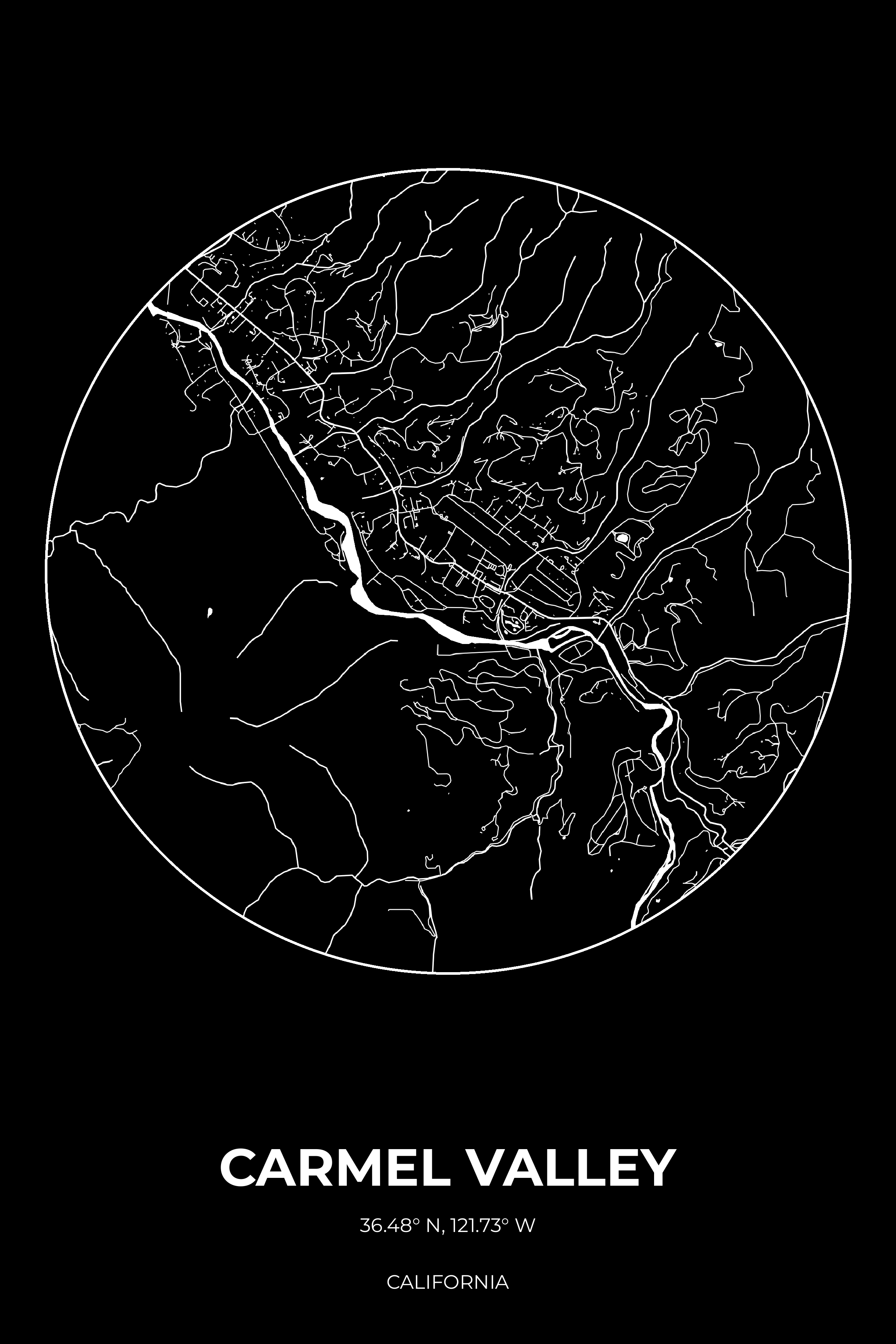 Carmel Valley, California Inverse circle map