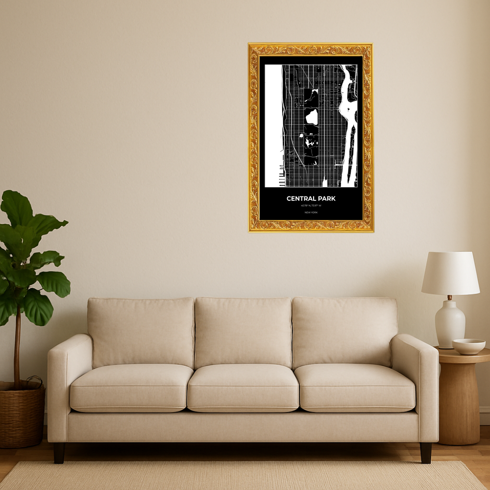 Central Park New York Inverse Rectangle Mockup