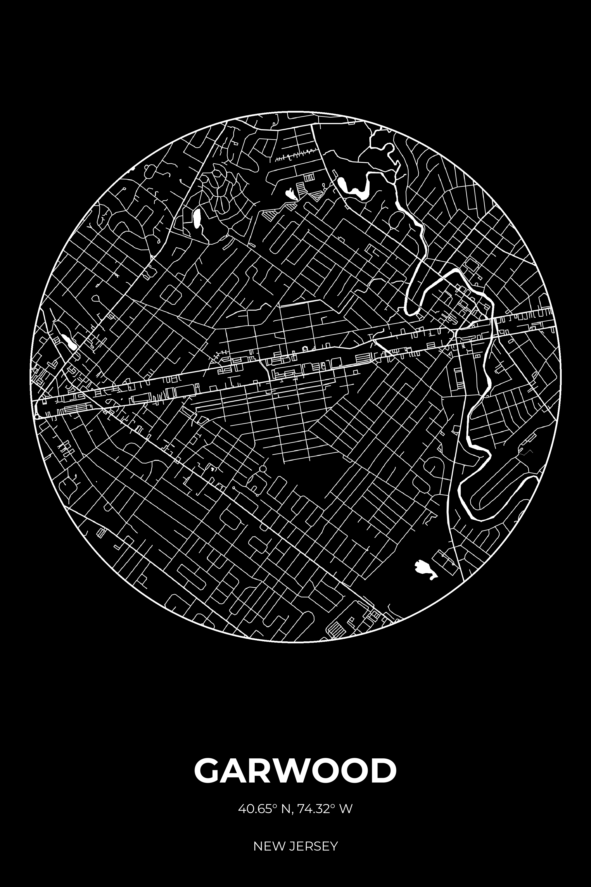 Garwood, New Jersey Inverse circle map