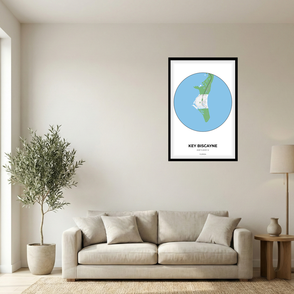 Key Biscayne, Florida Simple circle mockup