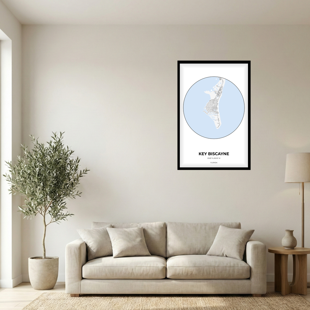 Key Biscayne, Florida Winter circle mockup