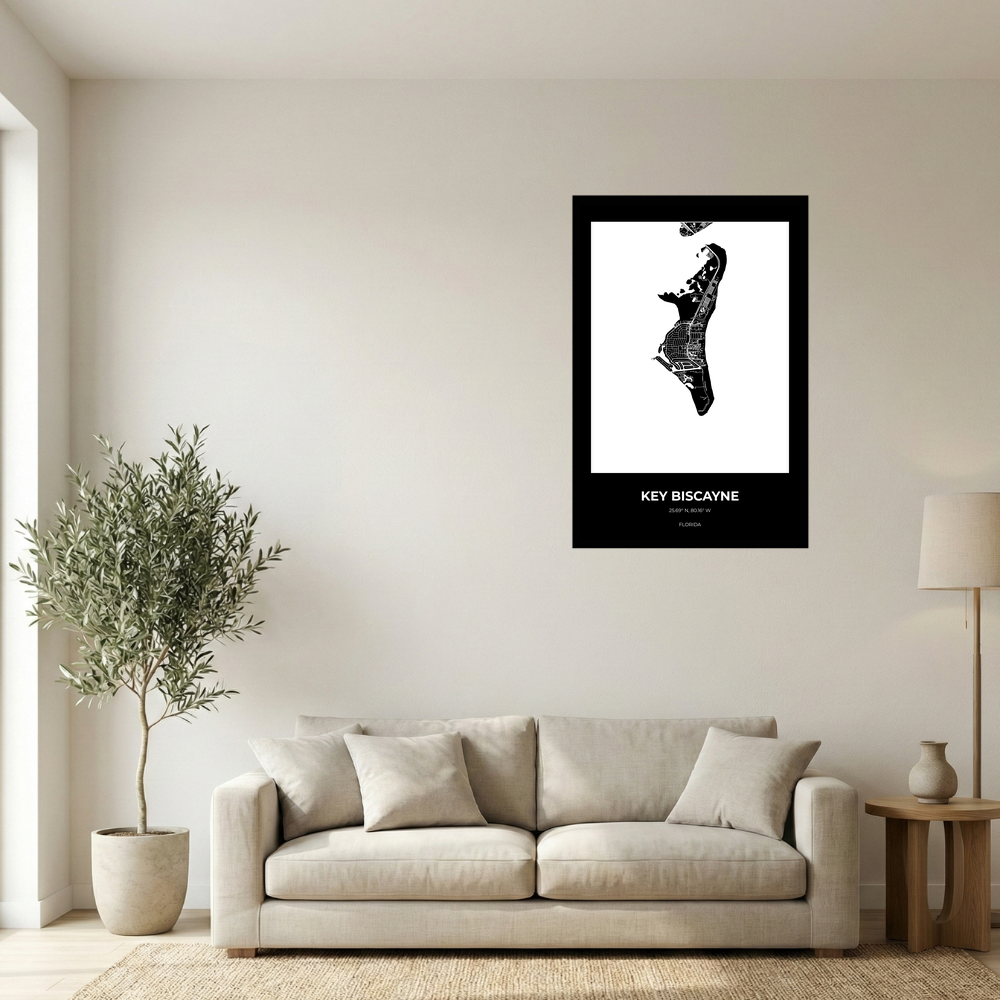 Key Biscayne, Florida Inverse rectangle mockup