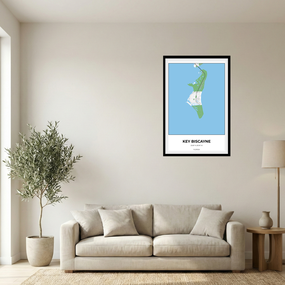 Key Biscayne, Florida Simple rectangle mockup