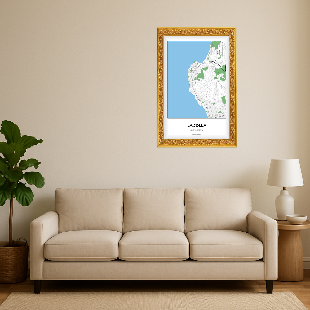 La Jolla California Simple Rectangle Mockup