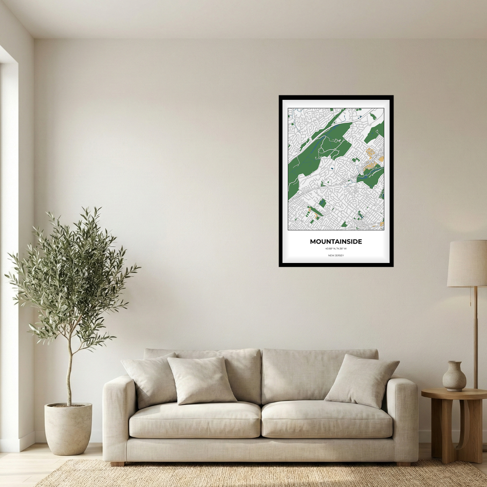 Mountainside, New Jersey Detailed rectangle mockup