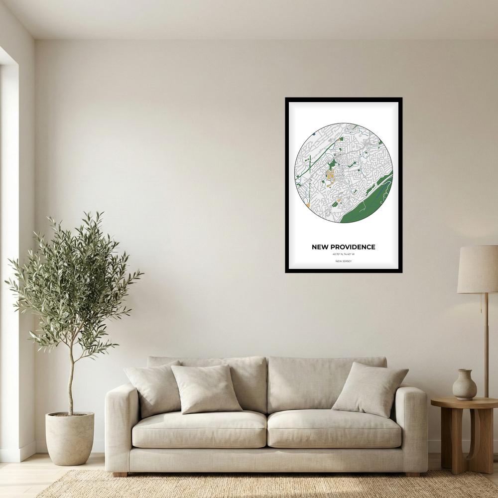New Providence, New Jersey Detailed circle mockup
