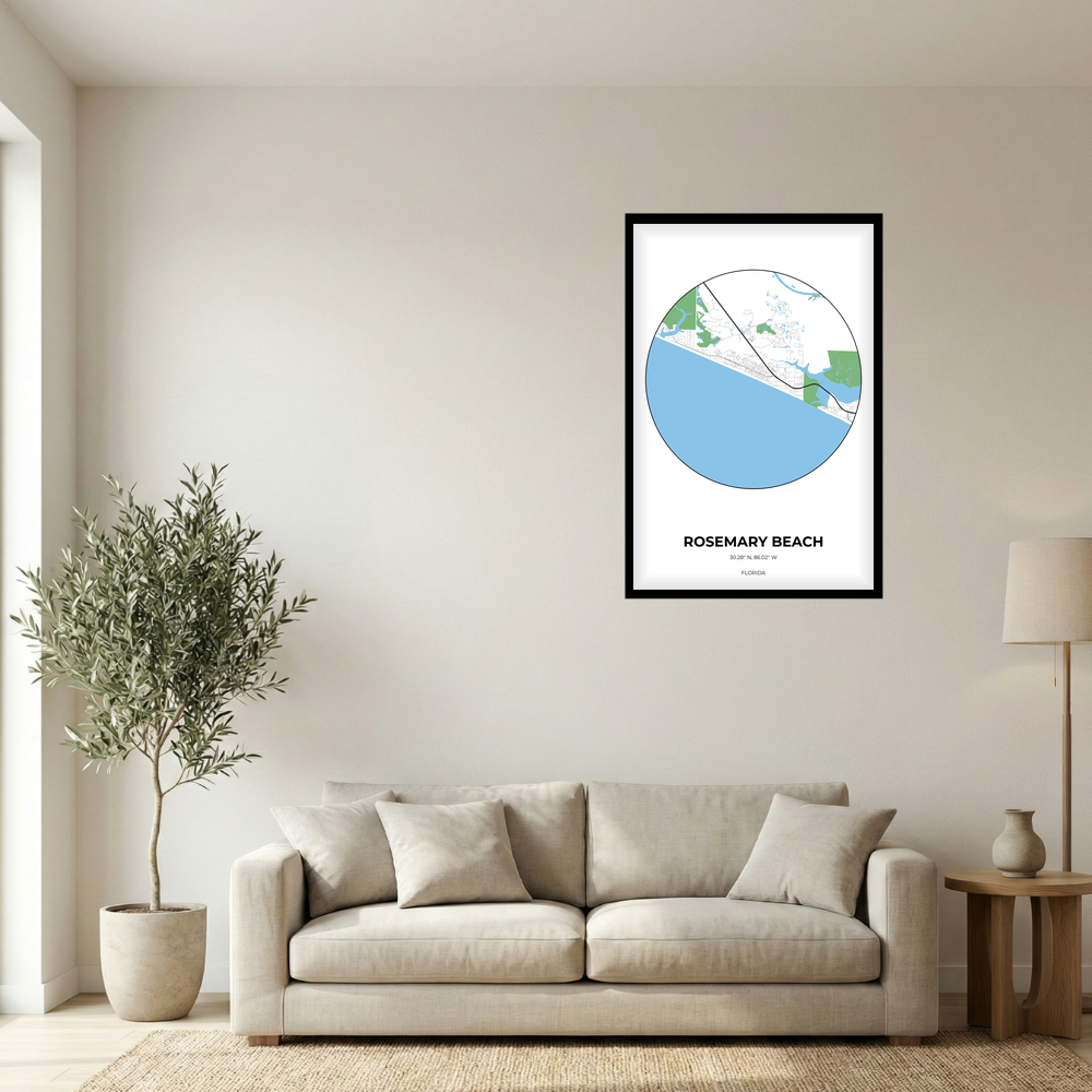 Rosemary Beach, Florida Simple circle mockup