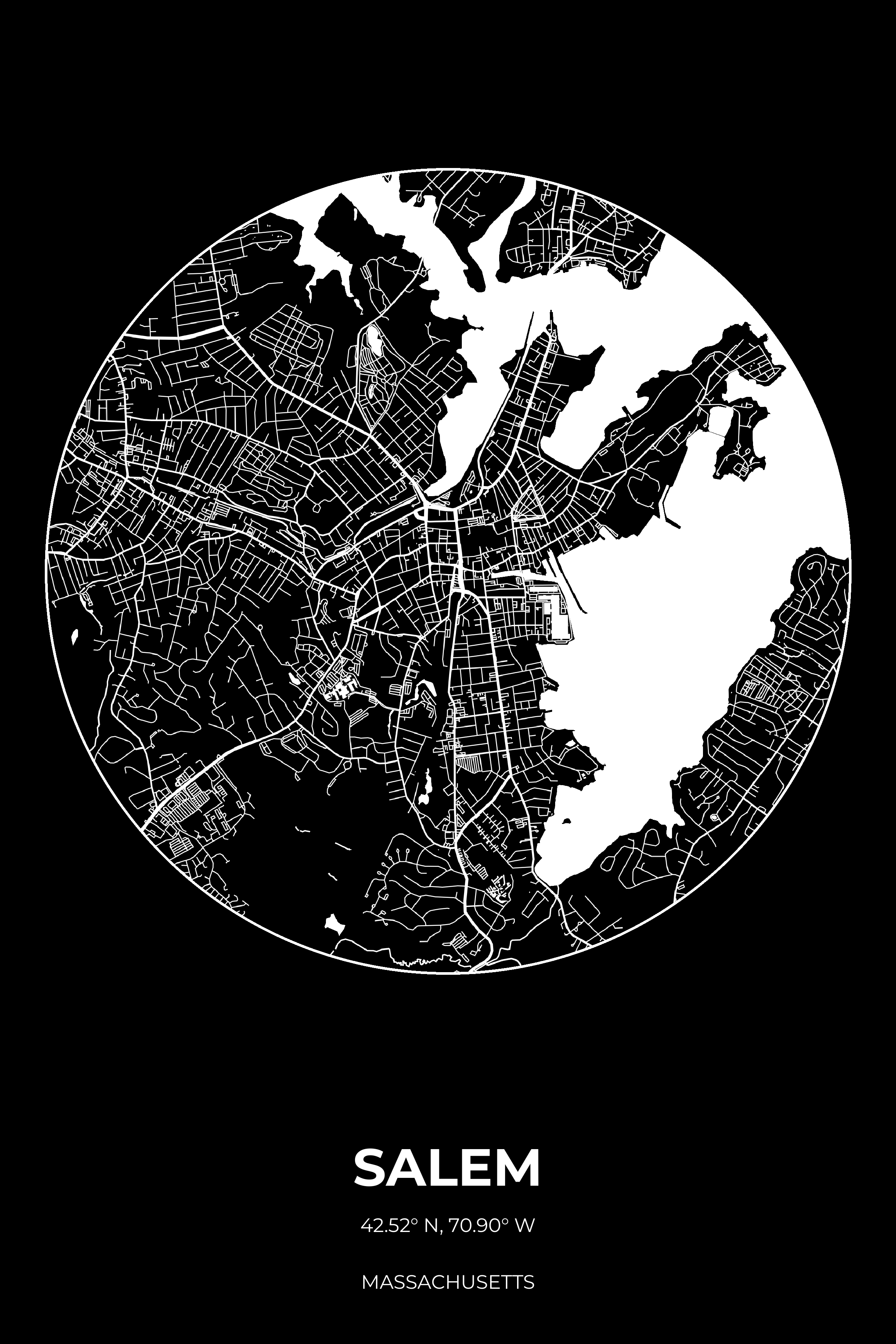 Salem, Massachusetts Inverse circle map
