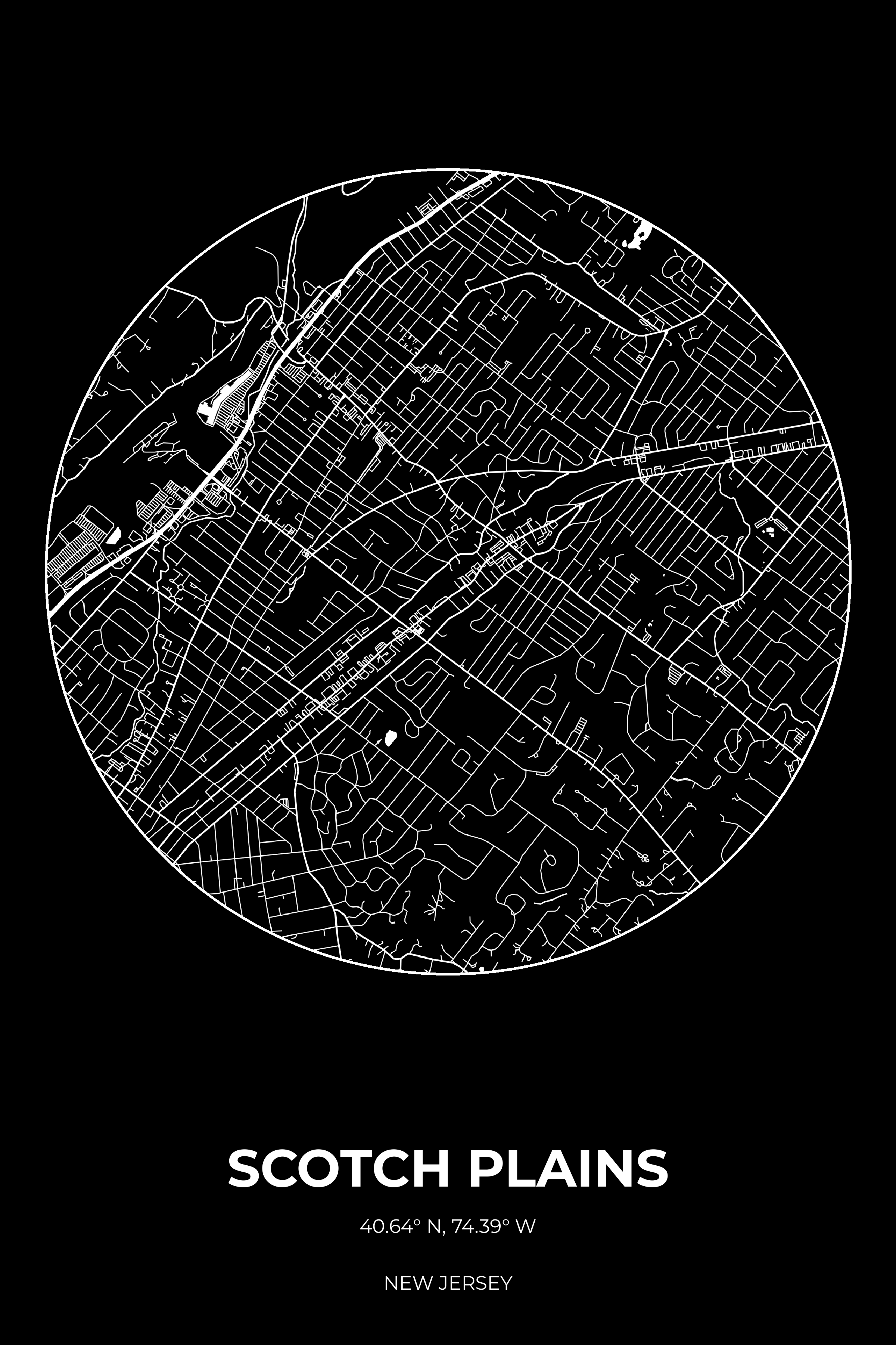 Scotch Plains, New Jersey Inverse circle map
