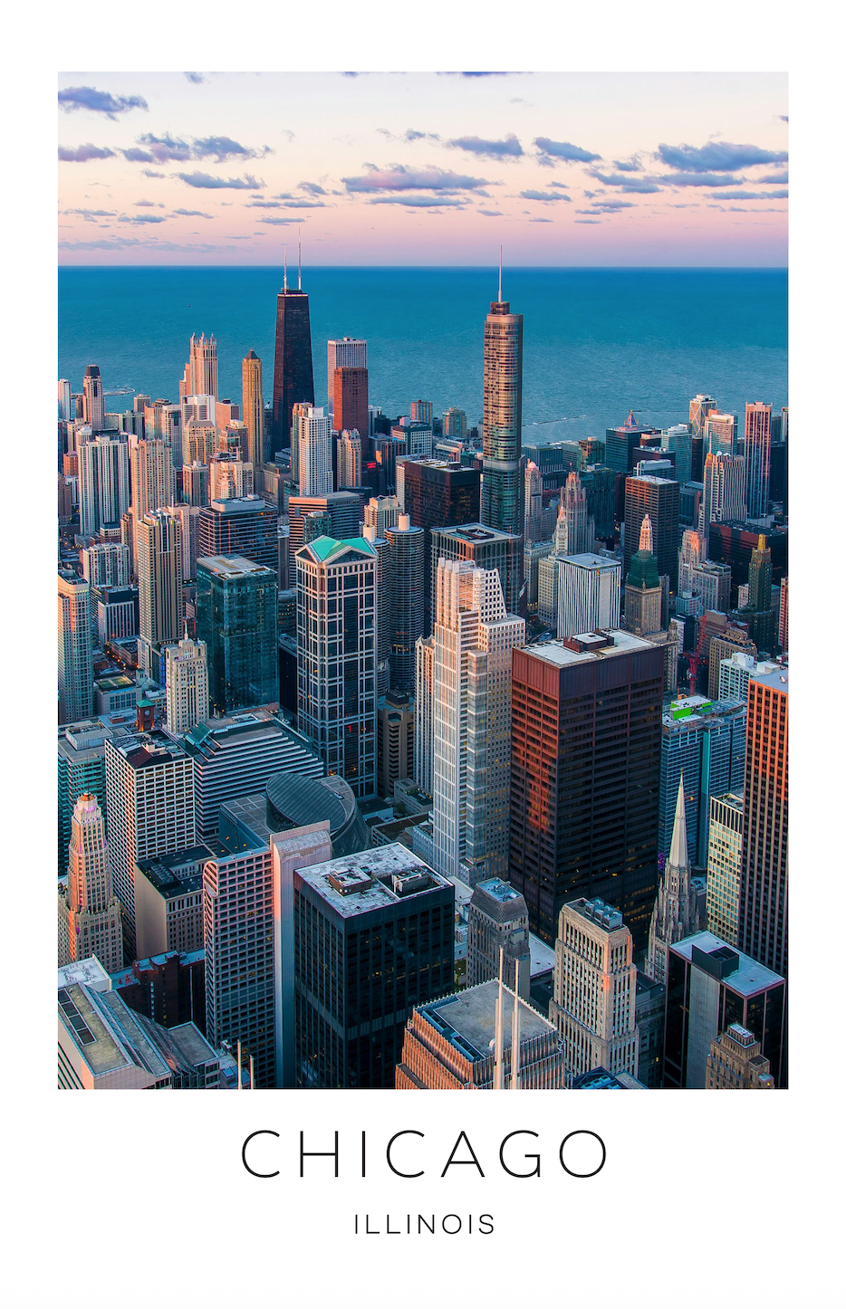 Chicago, Illinois Photo Print - Sunset