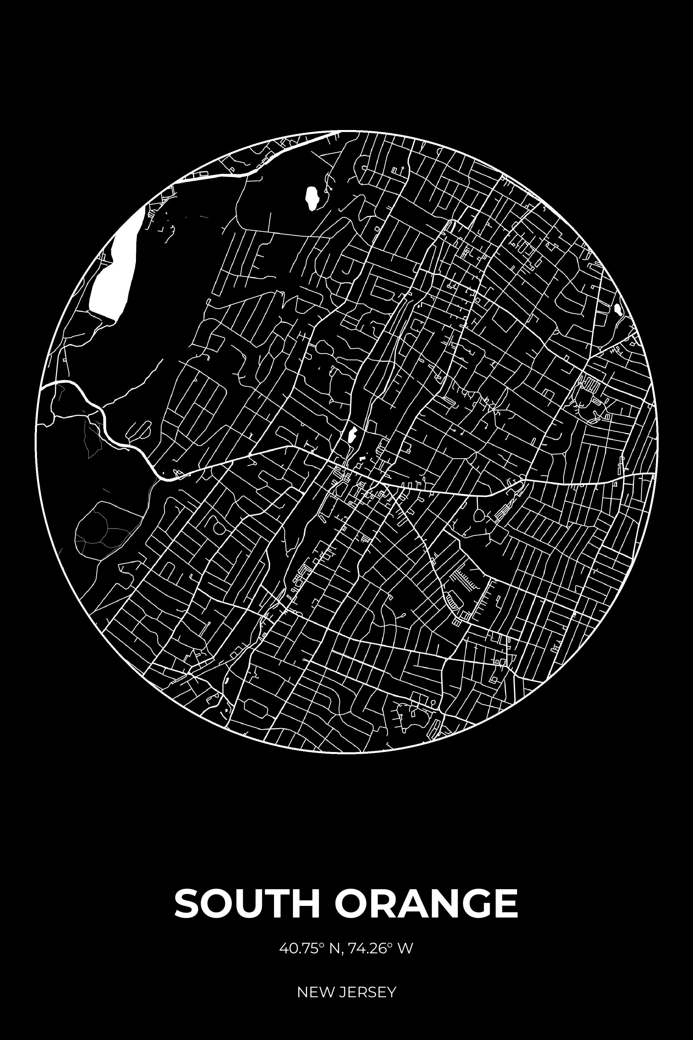 South Orange, New Jersey Inverse circle map