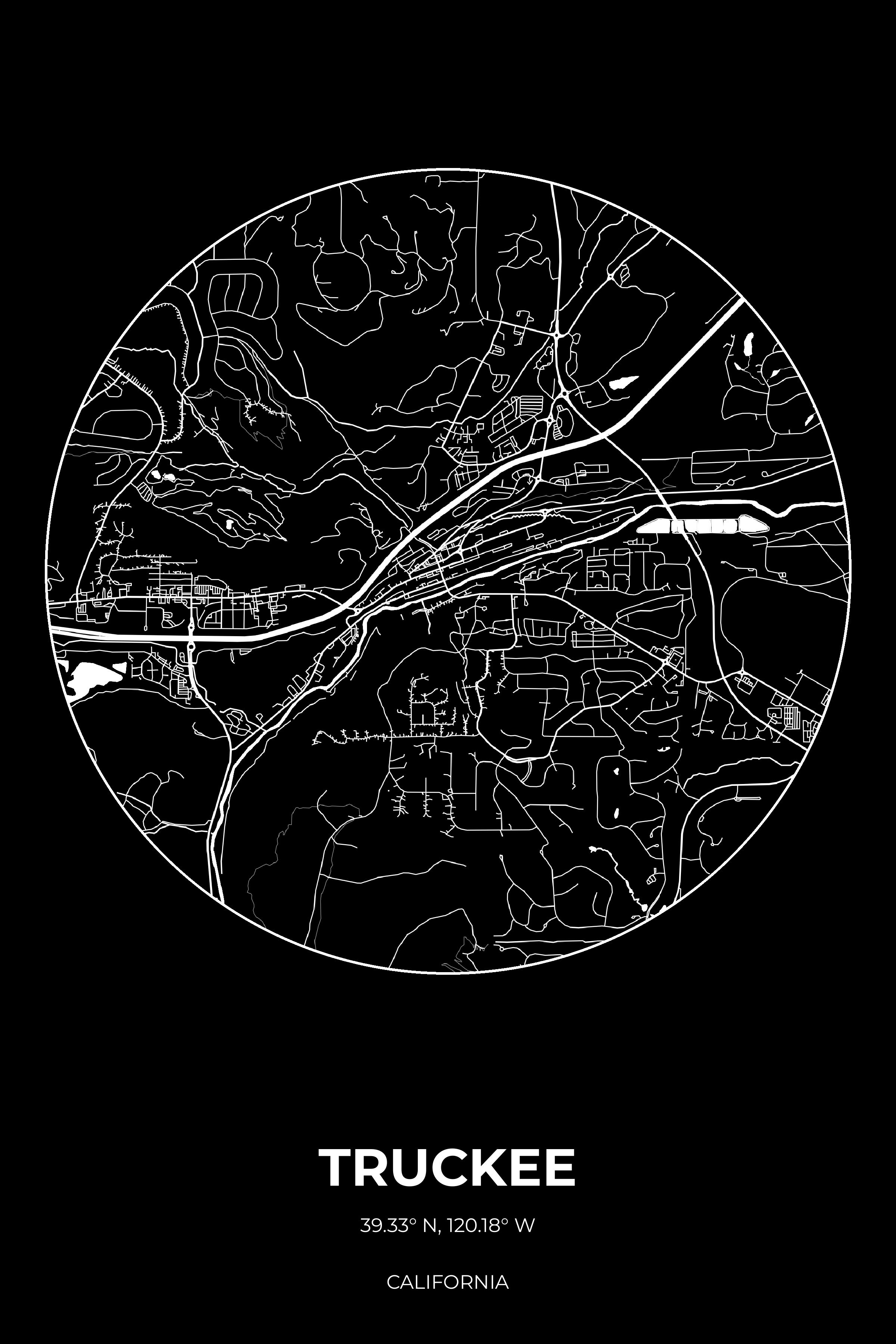 Truckee, California Inverse circle map