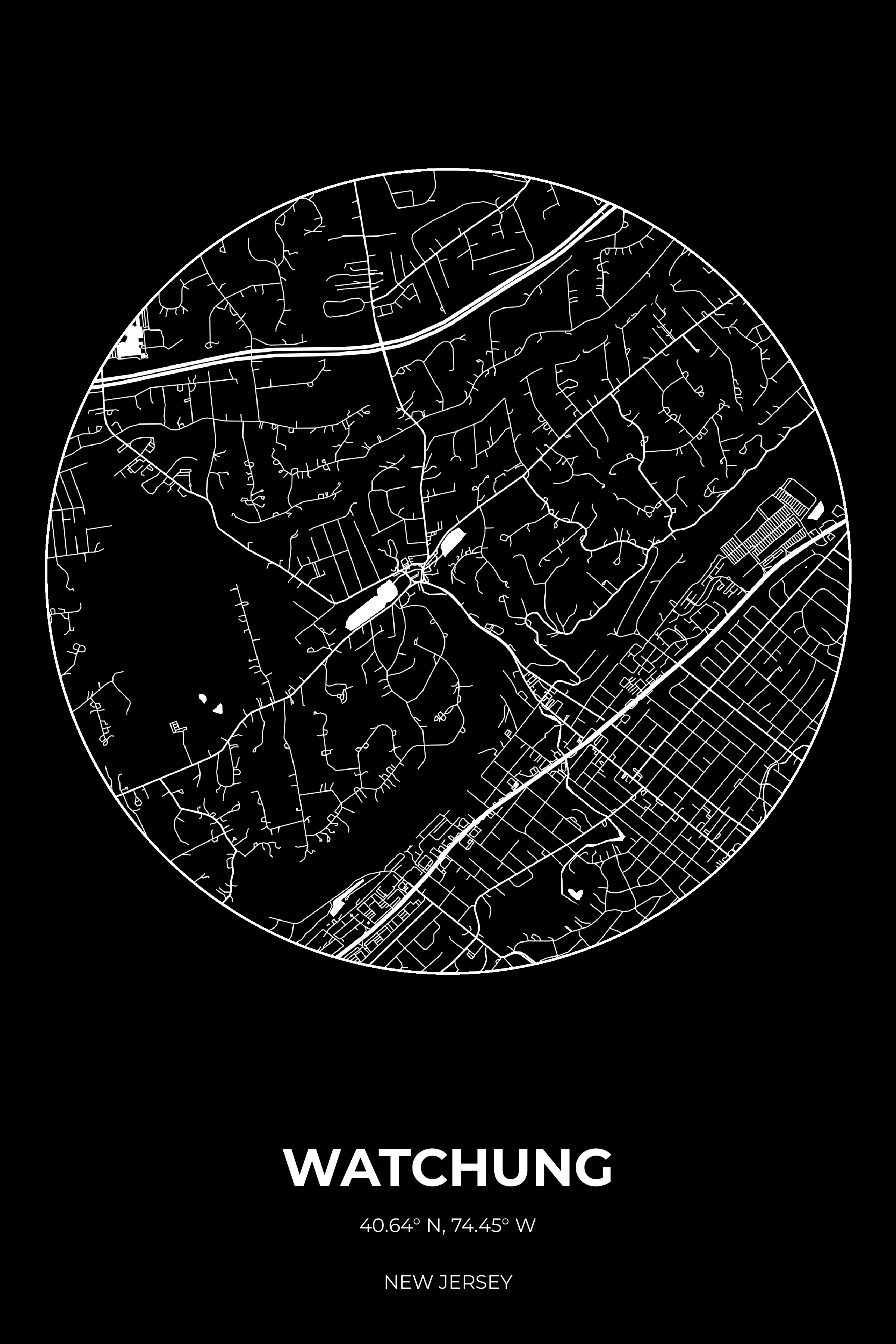 Watchung, New Jersey Inverse circle map