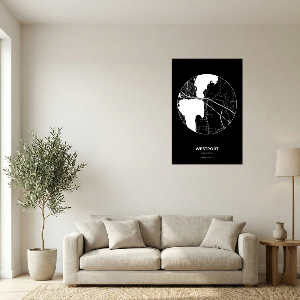 Westport, Massachusetts Inverse circle mockup