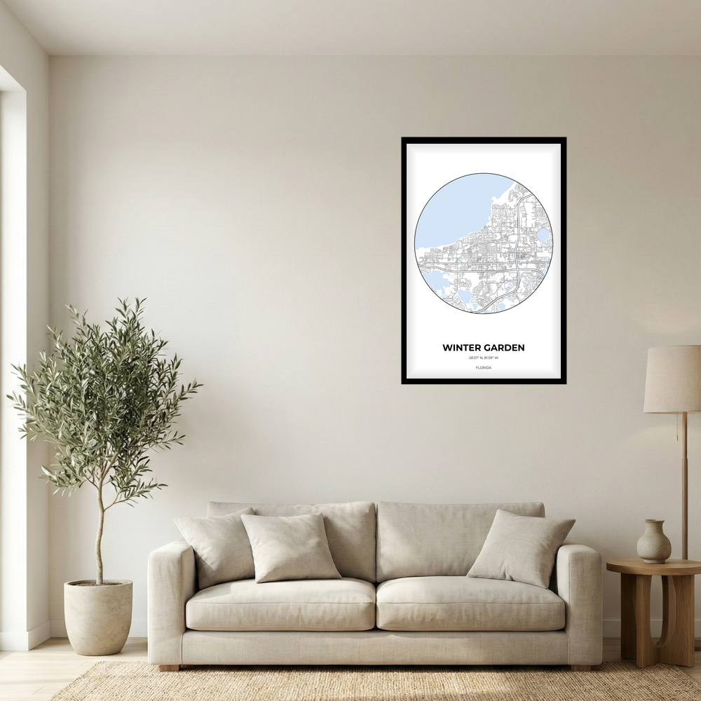 Winter Garden, Florida Winter circle mockup