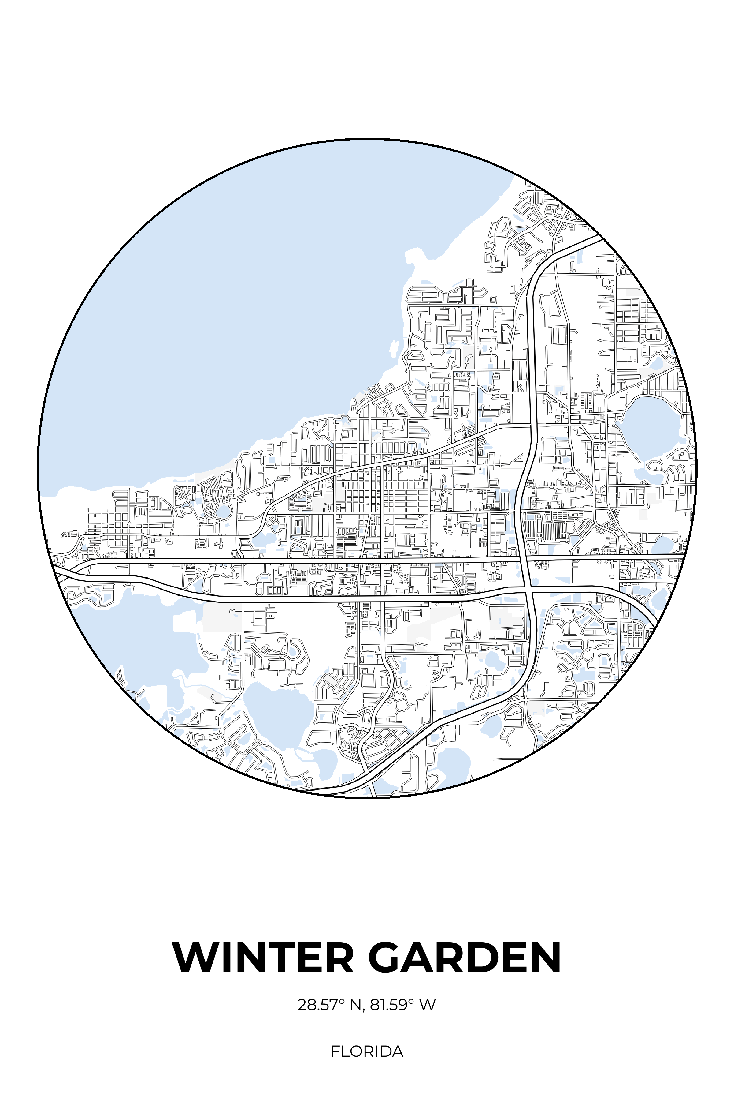 Winter Garden Florida Winter Circle Map