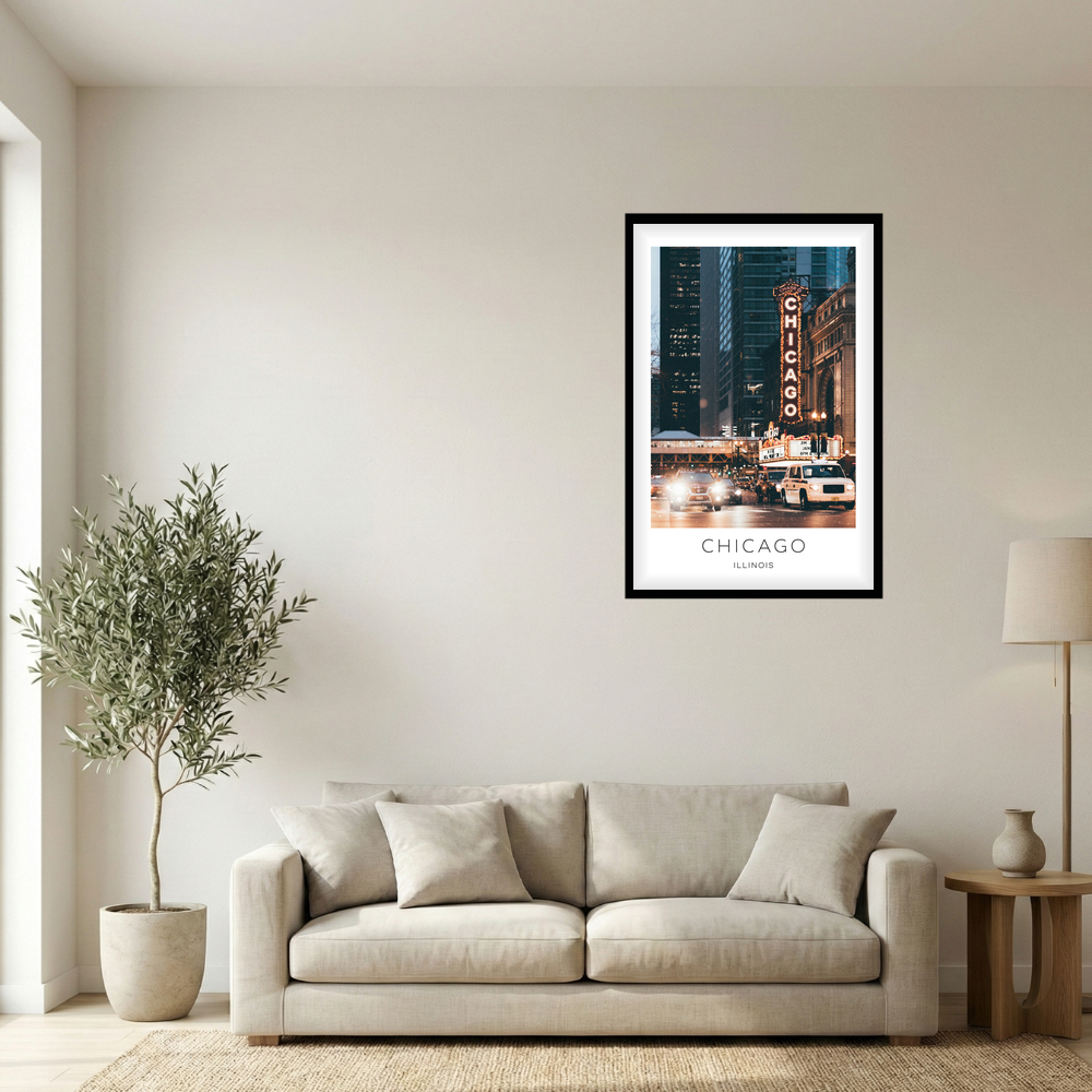 Chicago, Illinois Photo Print - City Lights
