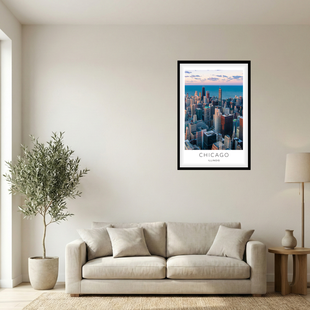 Chicago, Illinois Photo Print - Sunset