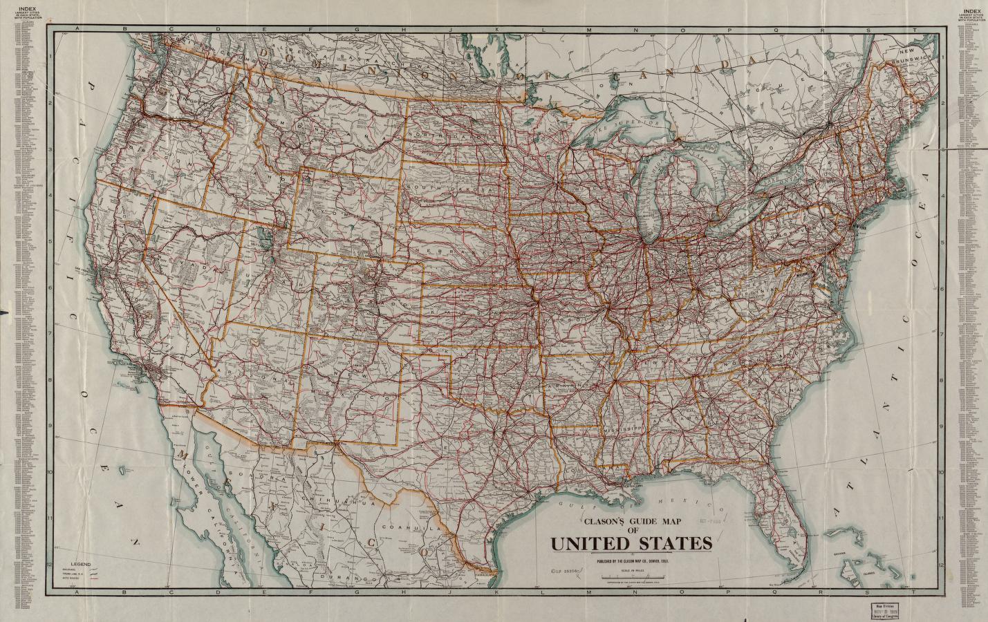 Clason’s Guide Map of the United States