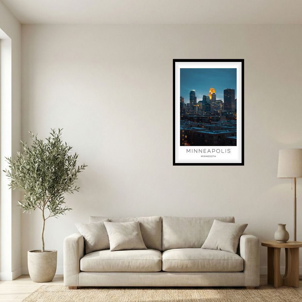 Minneapolis, Minnesota Photo Print - Night
