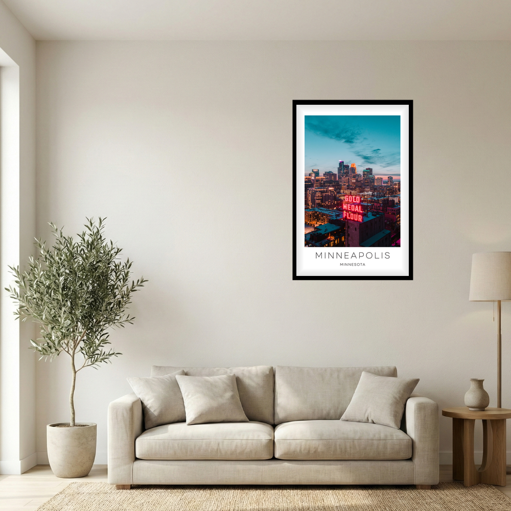 Minneapolis, Minnesota Photo Print - City Lights