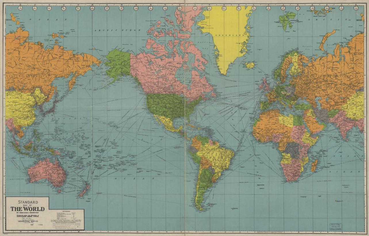 Vintage Political World Map