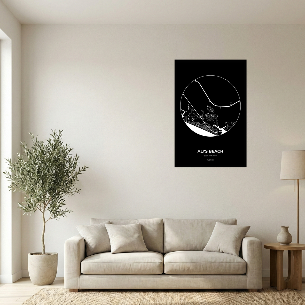 Alys Beach, Florida Inverse circle mockup