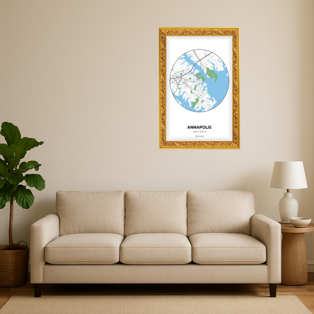 Annapolis Maryland Simple Circle Mockup