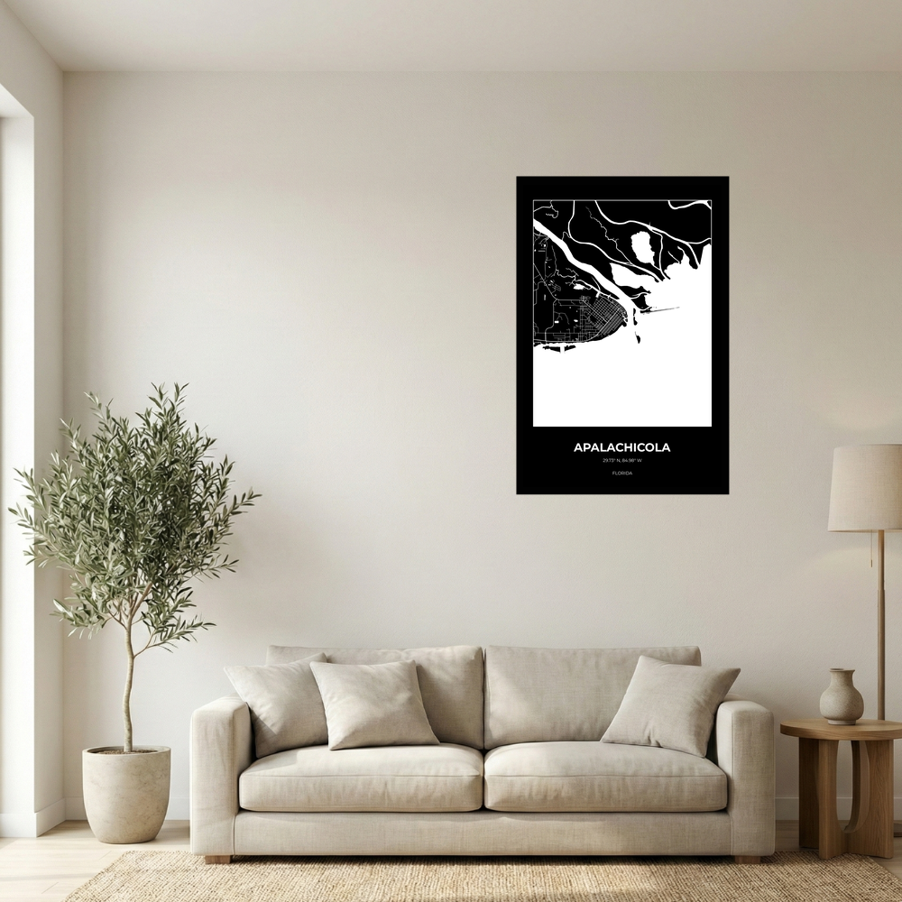 Apalachicola, Florida Inverse rectangle mockup