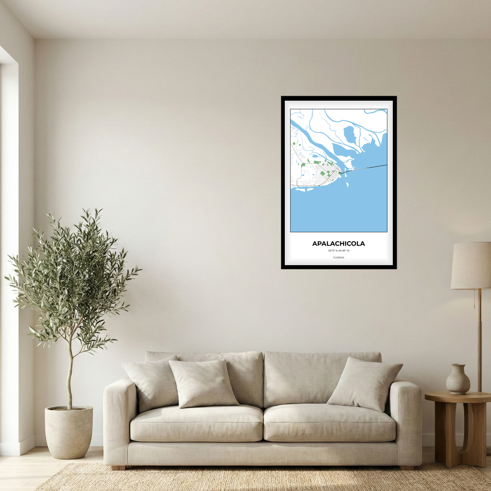 Apalachicola, Florida Simple rectangle mockup