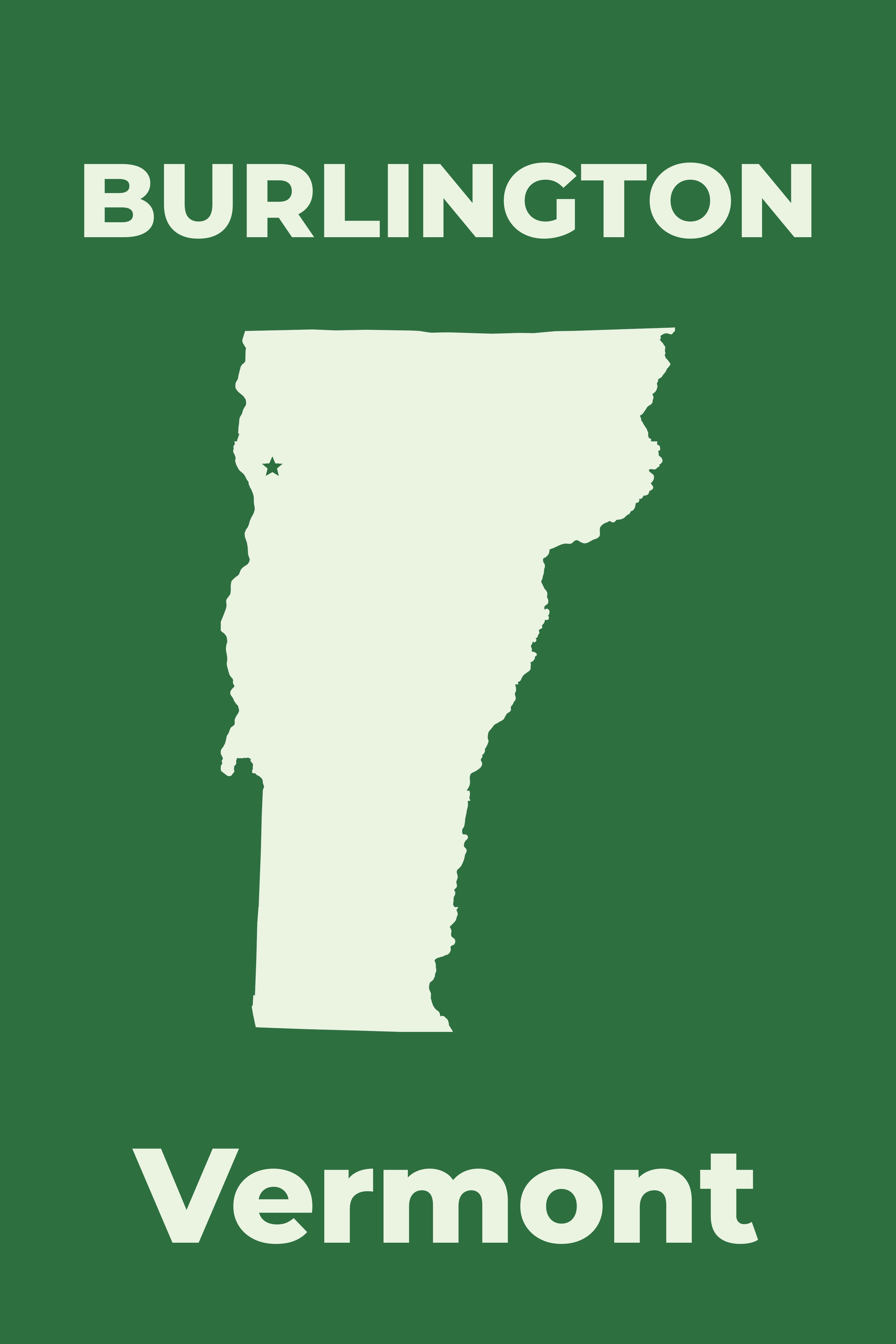 Burlington, Vermont Hometown poster