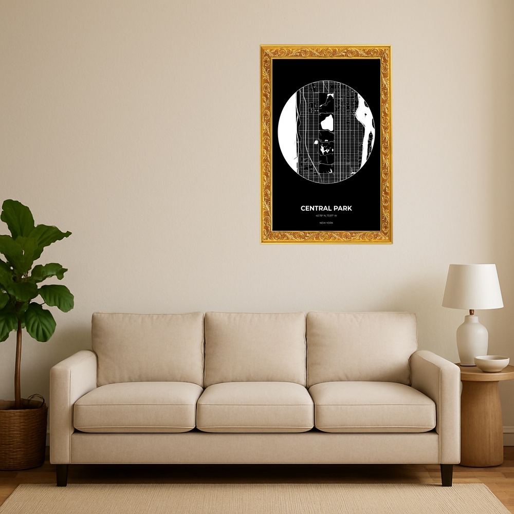 Central Park New York Inverse Circle Mockup