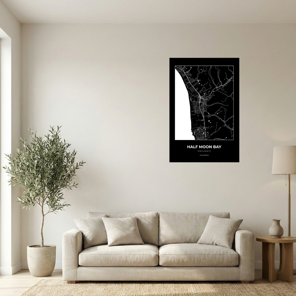 Half Moon Bay, California Inverse rectangle mockup