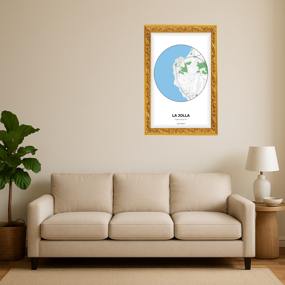 La Jolla California Simple Circle Mockup