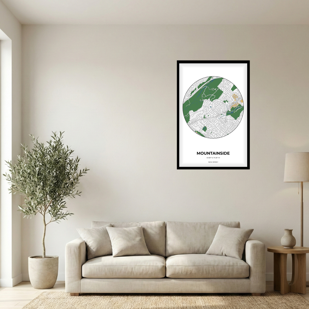 Mountainside, New Jersey Detailed circle mockup