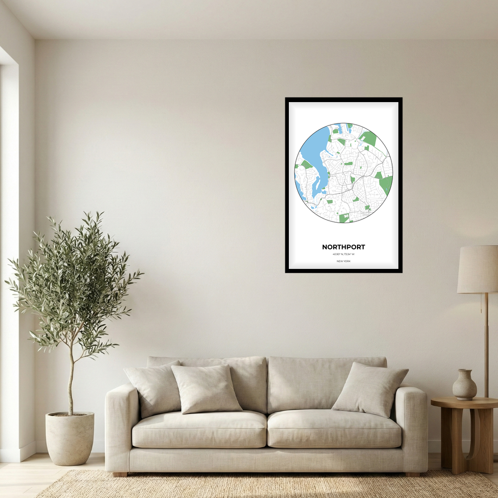 Northport, New York Simple circle mockup