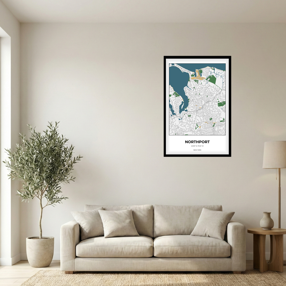 Northport, New York Detailed rectangle mockup