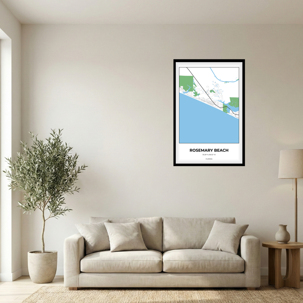 Rosemary Beach, Florida Simple rectangle mockup