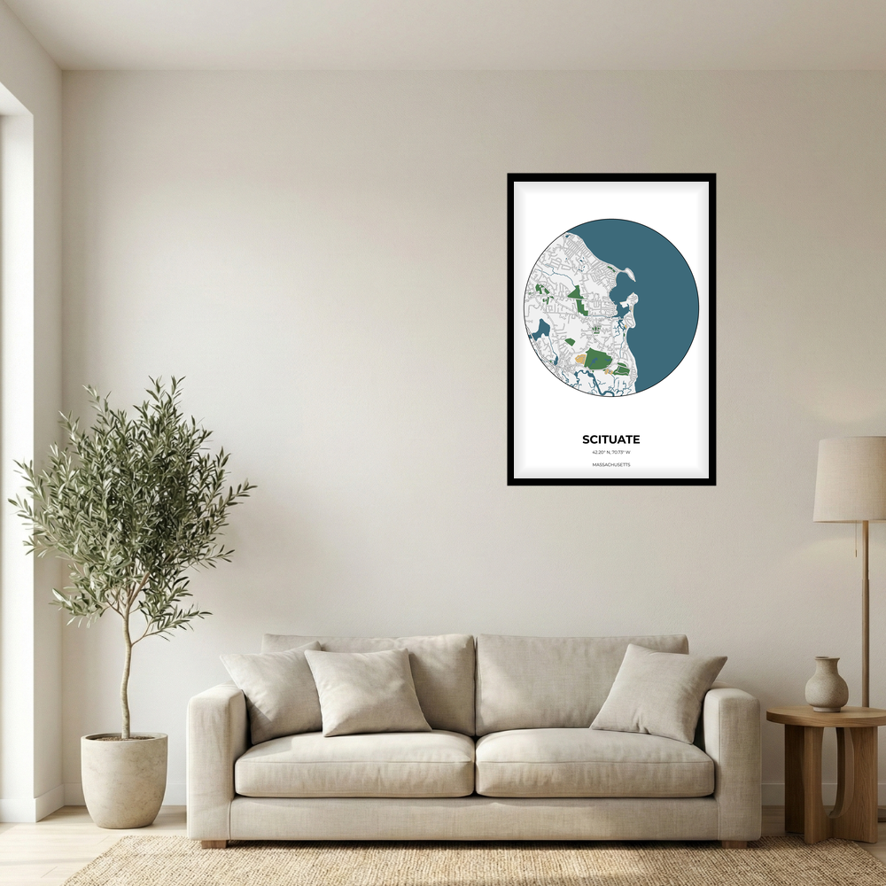 Scituate, Massachusetts Detailed circle mockup
