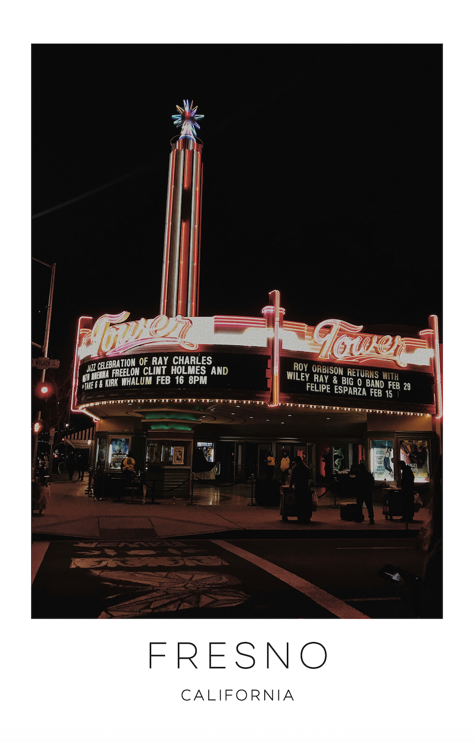Fresno, California Photo Print - Night
