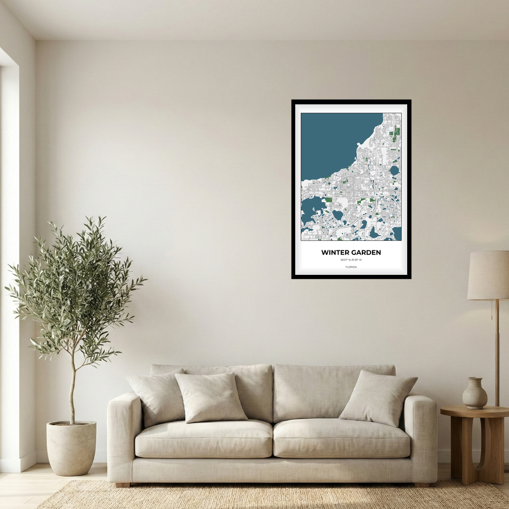 Winter Garden, Florida Detailed rectangle mockup