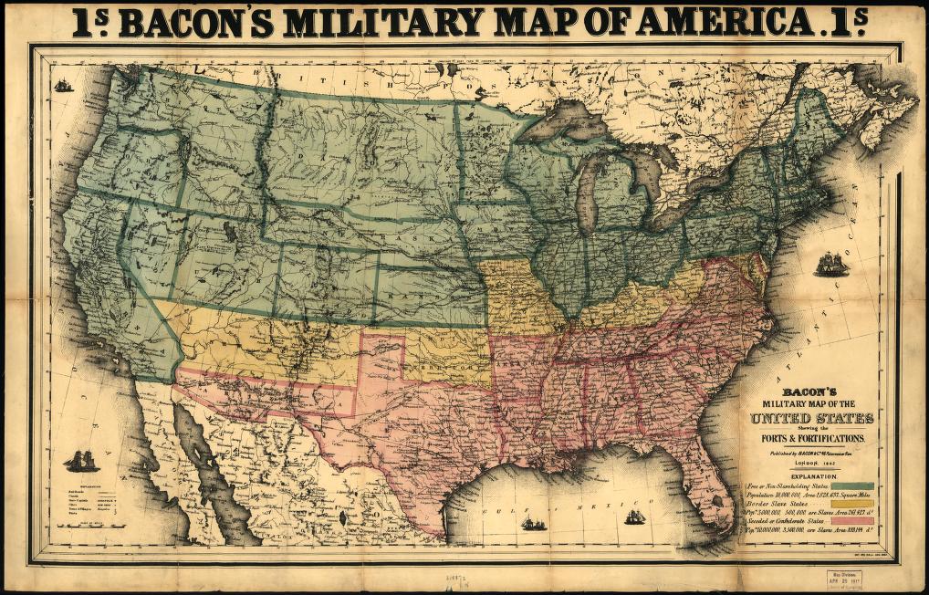 Bacon’s Military Map of the United States